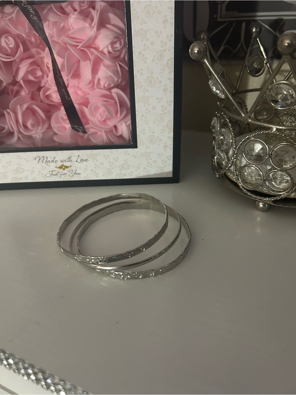 Silver Women's Bangle Bracelet Set - Elegant Stackable Style